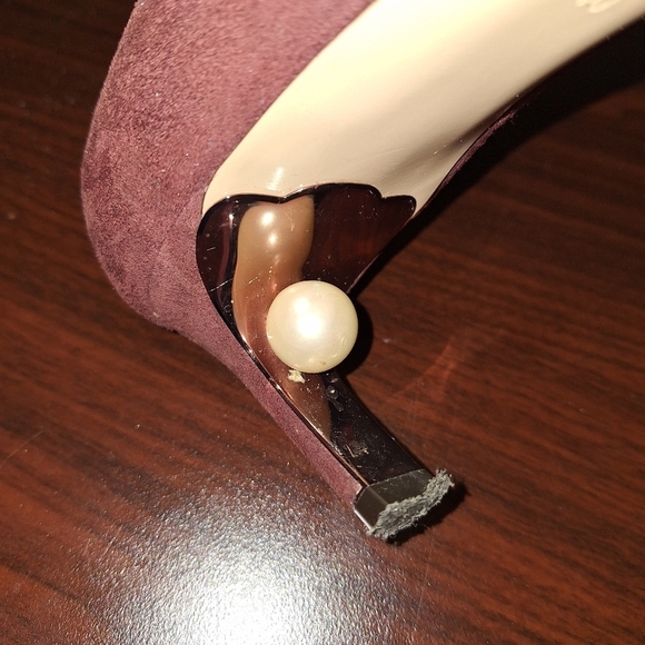 Nicholas Kirkwood burgundy colored velour 2" heels in a size 40EU or 9-9.5 US. - Picture 8 of 15